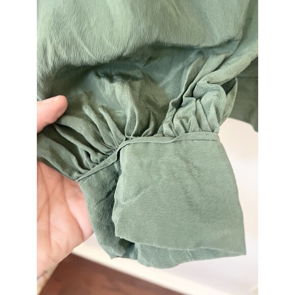 DVF Silk Long Sleeve Ballon Sleeves Pullon Blouse Boxy Size 4 Small Top Shirt - Picture 2 of 9